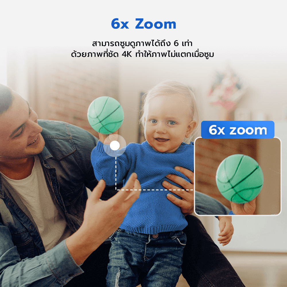 กล้องวงจรปิดภายใน IMILAB C40 คมชัด 4K ULTRA HD ( หมุนได้ 355 สีขาว )_5